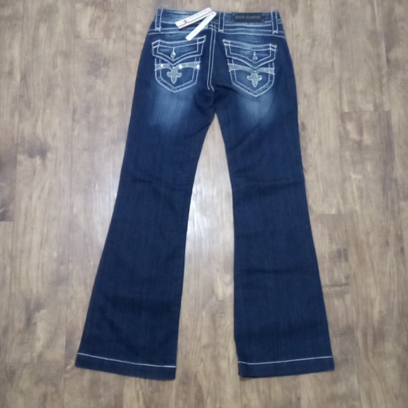 Rock Revival NWT Women's 28 Scarlet Wide Leg Embellished Rhinestones - Picture 5 of 9